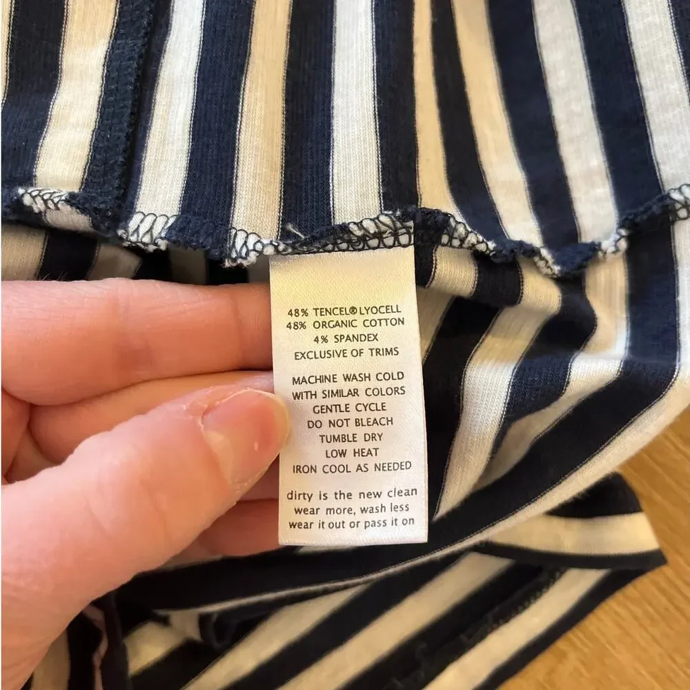 Toad & Co Windmere II Long Sleeve Dress Striped Size S Tencel Organic Cotton - Picture 5 of 7